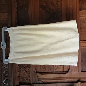 Serenity Vintage Silk Off White A-Line Skirt S /M